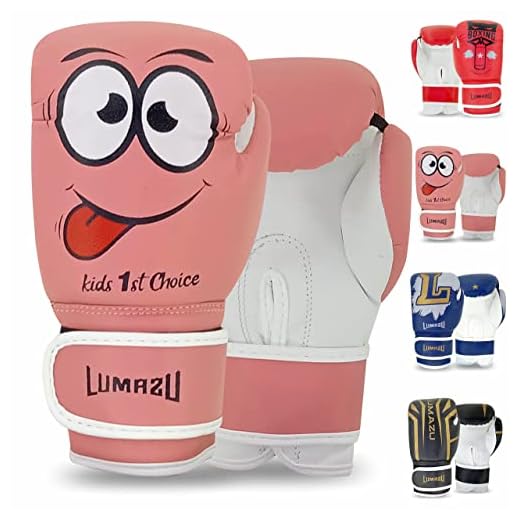 Kinder-Boxhandschuhe – 1 Paar Kunstleder Kinder Boxhandschuhe mit lebendigen Farben für Jungen und Mädchen im Alter von 4 bis 12 Jahren (Pink)