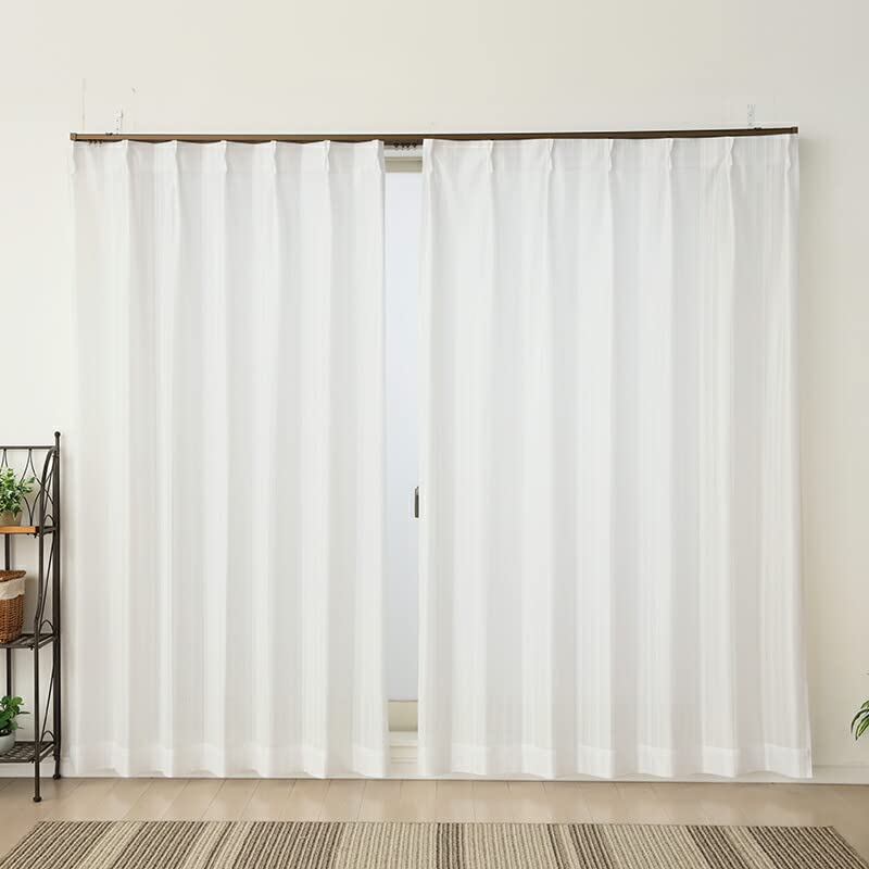 レースカーテン ミラー 防炎加工 UVカット 昼間外から見えにくい 受注生産 防炎 レースカーテン/ミラーレースカーテン 単品 （幅100×丈