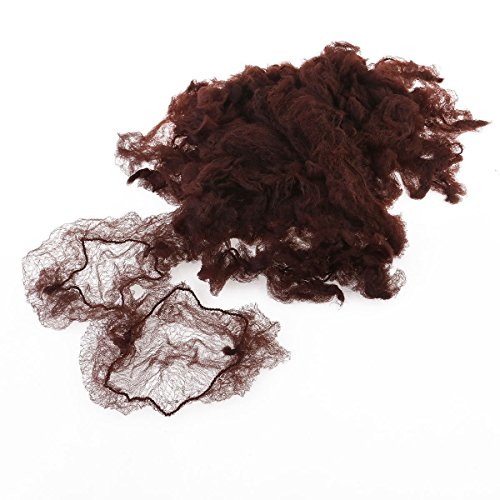 40 Pieces Coffee 50cm Invisible Hair Net Elastic Mesh Hair Bun Nets Bun Cover For Gym Ballet