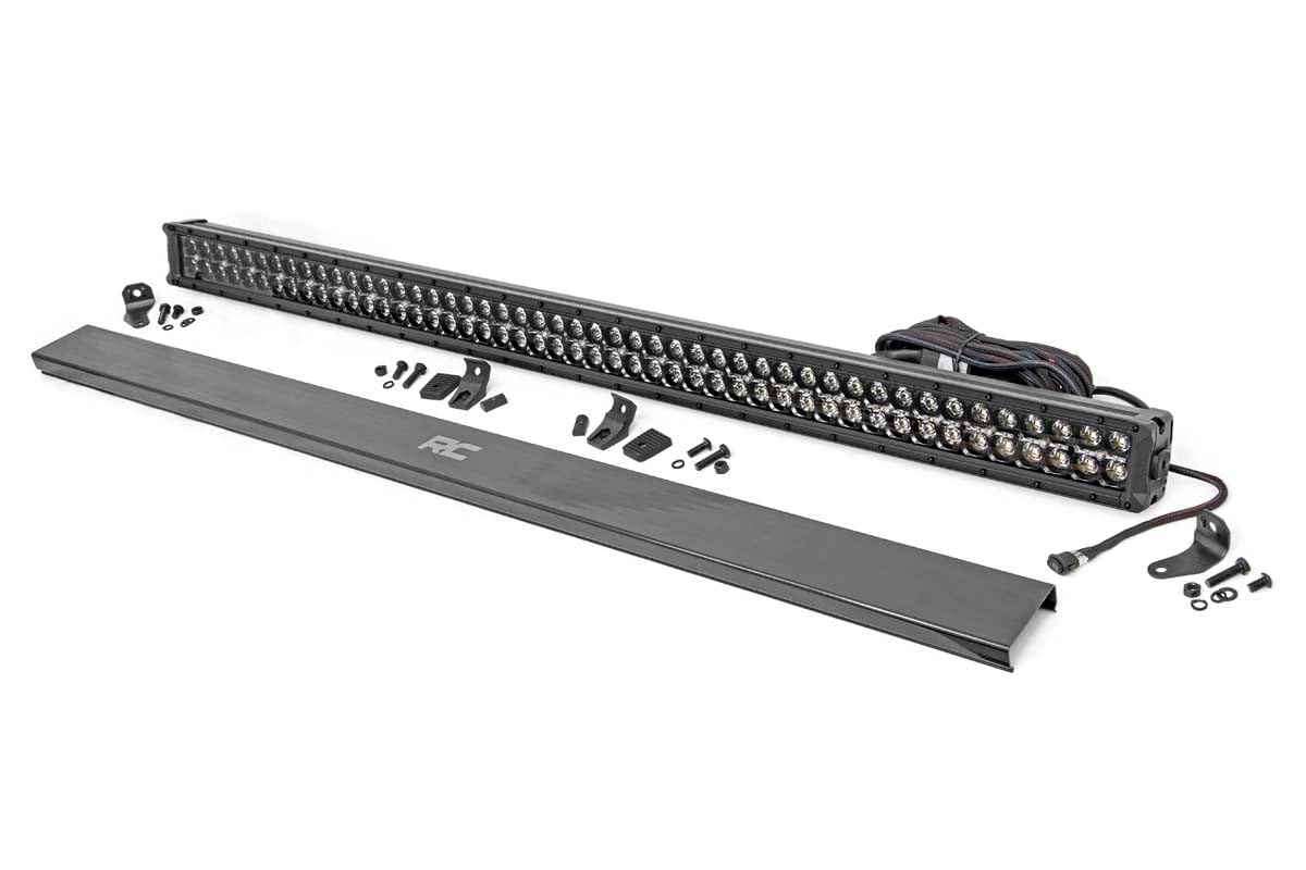 Rough Country 50" Black Series Dual Row LED Light Bar | Amber DRL - 70950BDA