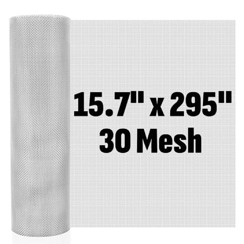 30 Mesh 304 Stainless Steel Mesh Screen, 15.7in x 295in Wire Screen Mesh
