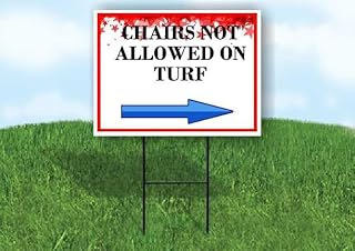 Chairs Not Allowed On Turf 4Th Of July American Flag Usa Patriotic Red Blue Stars Right Arrow Sin...