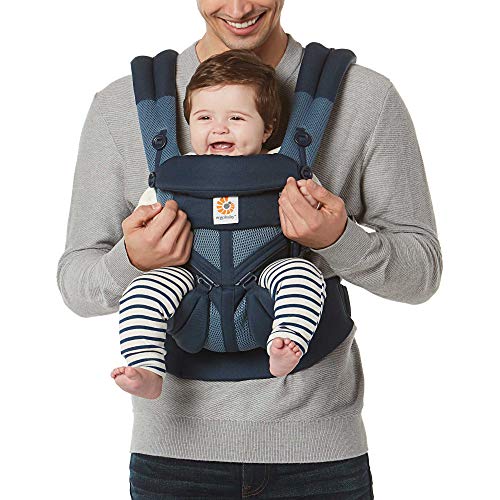 Image of Ergobaby Omni 360 All-Position Baby Carrier for Newborn to Toddler with Lumbar Support & Cool Air Mesh (7-45 Lb), Tones of Blue