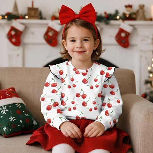 Girls Casual Hoodies Long Sleeve Cute Lightweight Pullover Tops with Pocket Loose Crew Neck Sweatshirt2