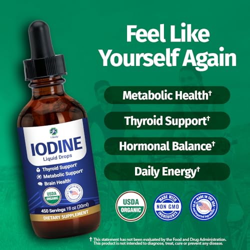 Image of 1 Body Thyroid Support Supplement (Iodine Drops 1 Pack)