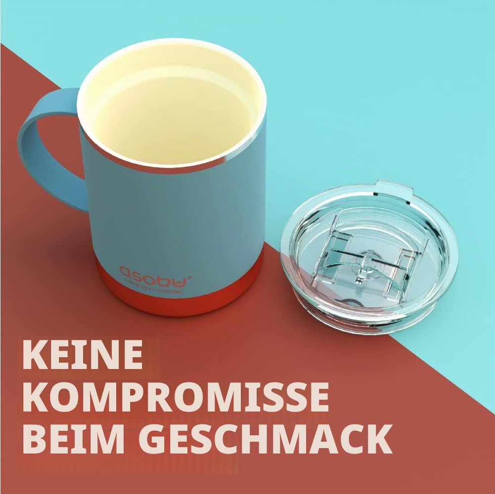 Asobu Ultimate Edelstahl Keramik Innenbeschichtung Isolierbecher babyblau, 1 Count (Pack of 1)