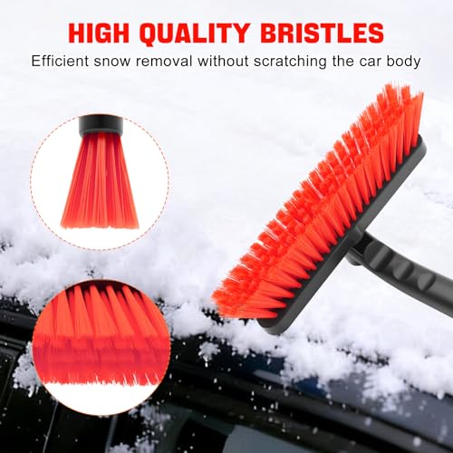 image for nacena Snow Brush and Ice Scrapers for Car Windshield, Detachable Snow
