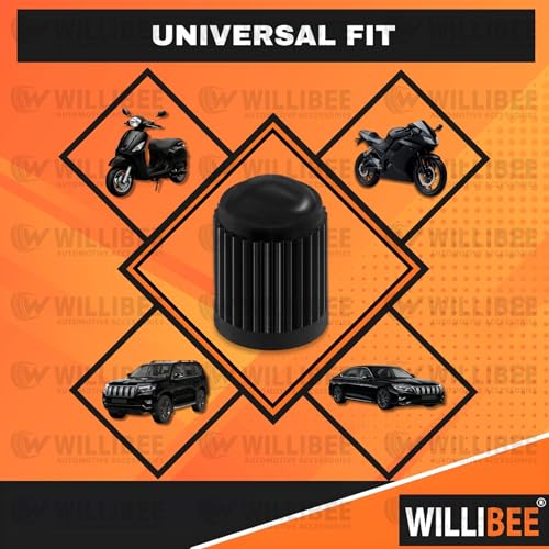 Image of WILLIBEE 40 Pcs (O Rubber Seal) Car Tyre Valve Caps | Universal Tyre Valve Cap Set for Car, Bike & Scooter | Dust-Proof Airtight Stem Caps | Tire Valve Cap