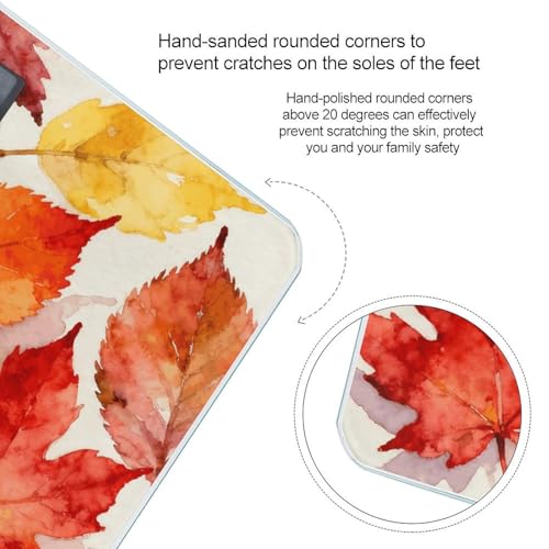 Báscula digital para baño con diseño Colorful Leaves miniatura 4