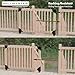 Sliding Gate Kit with Wheel,Heavy Duty Fence Gate Frame Kit for Deck Gate,Gate Hardware Kit with Roll Wheel for Outdoor Wooden Fences,No Sag Gate Corner Brace Bracket for Driveway/Pool/Porch Gate