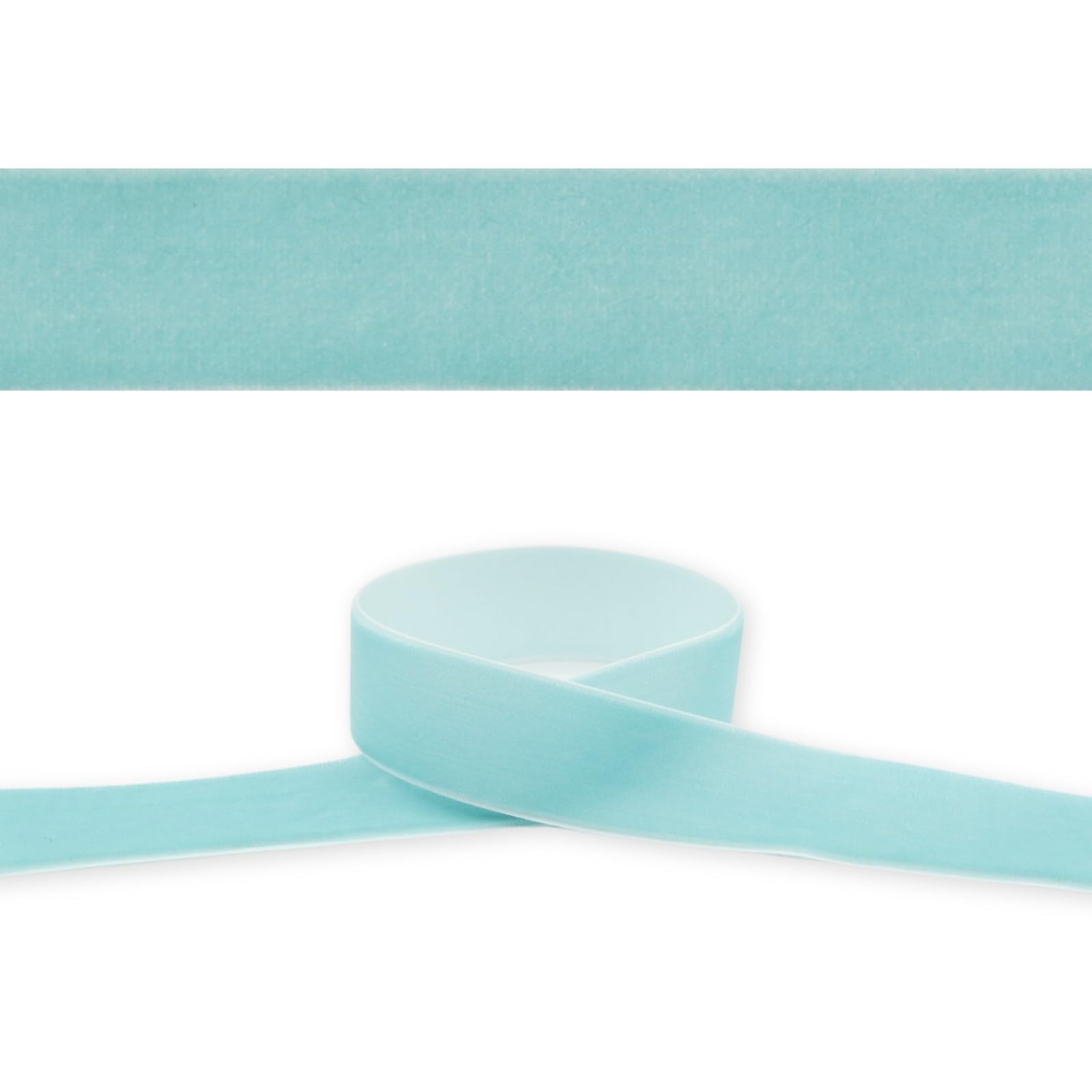 celloexpress 25mm Duck Egg Blue 067 Velvet Ribbon - High Density Single Faced Gift Wrap Bow Making (3m)