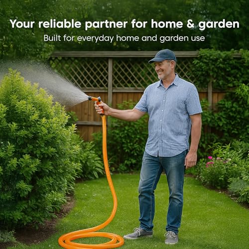 Image of Kyari Garden Hose Pipe Braided 10 Meter 3 /4 Inch Without Clamps - Heavy-Duty Flexible PVC Water Pipe for Home Garden, Plants, Car Wash, Cooler Filling, Balcony & Outdoor Use