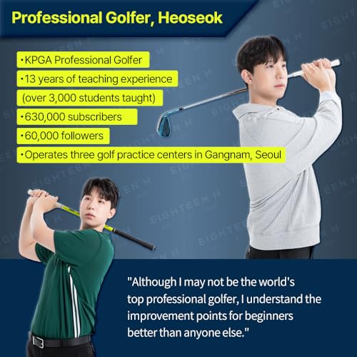 EIGHTEEN H Golf Swing Trainer MAX Speed Heoseok Pro Training Aid Equipment Indoor Practice Accessories Men Women