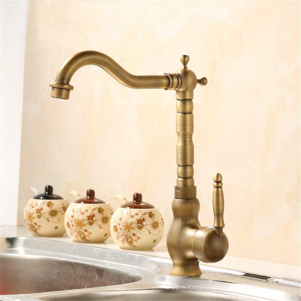 Mélangeur d'eau chaude pivotant en cuivre pour robinet de cuisine et bain