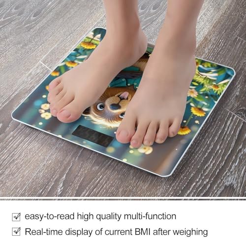 Báscula de baño digital Cartoon Animated Beaver vidrio templado miniatura 5