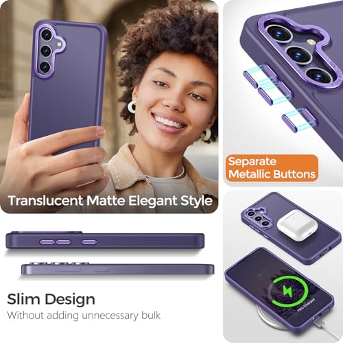 Image of Rayboen for Translucent Matte Samsung S24 Case, Purple