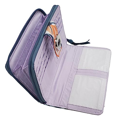 Image of Cotton Turnlock Wallet With Rfid Protection