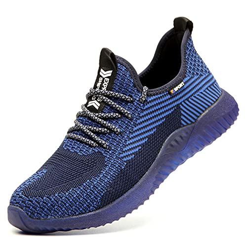 Image of Drecage Steel Toe Safety Shoes for Women Men Work Shoes Industrial & Construction Sneakers Puncture Proof Lightweight Working Shoes