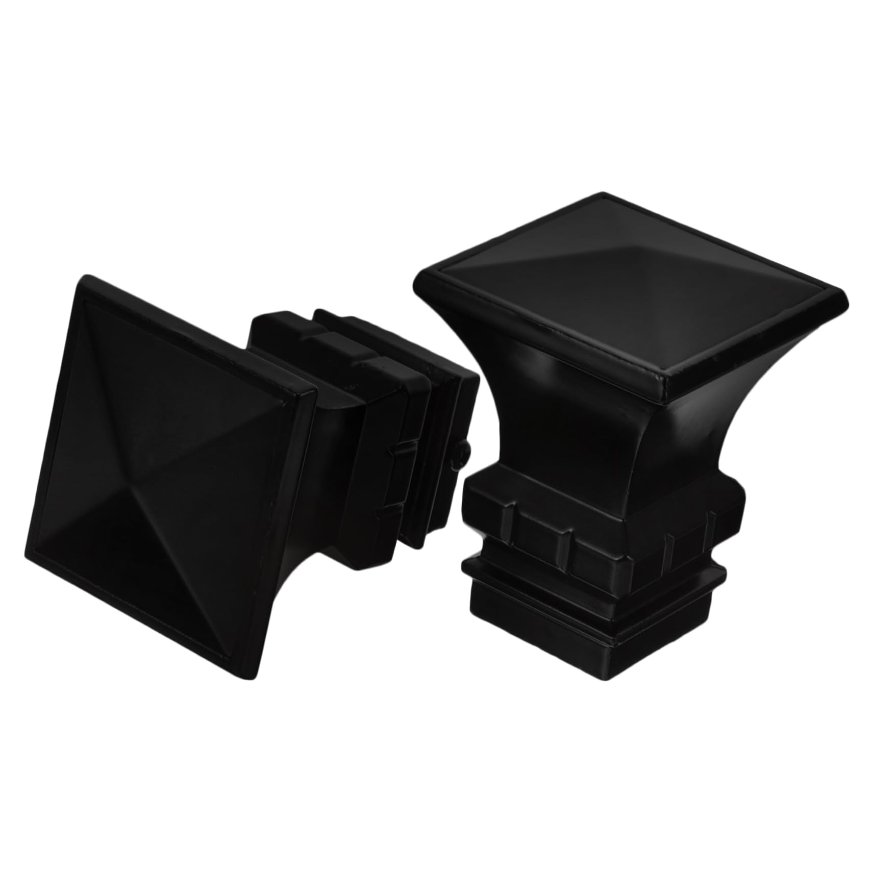 ERINGOGO Decorative Roman Club Heads for Curtain Rods Silver Exquisite Finials Ends