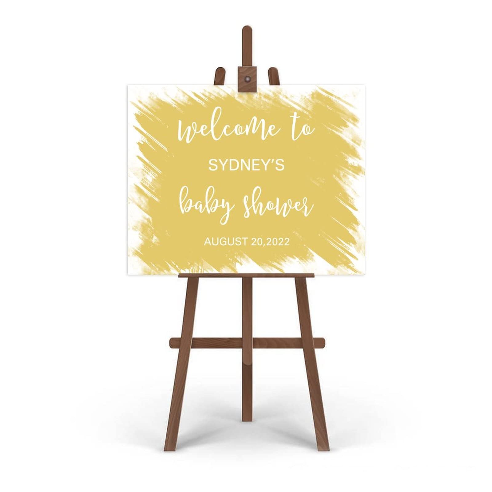 Prosty znak powitalny ślubny spersonalizowany znak powitalny na tablicę ślubną dostosowany do Twoich imion i dat, baby shower, rocznicę, przyjęcie, pogrzeb, 45 x 61 cm