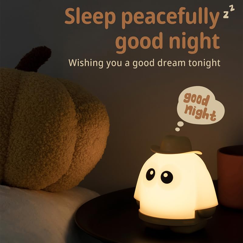 WANIDEA Ghost Night Light Ghosts Night Light Halloween Nihgtlight LED Rechargeable Night Light Suitable for Halloween Gifts and — view 7