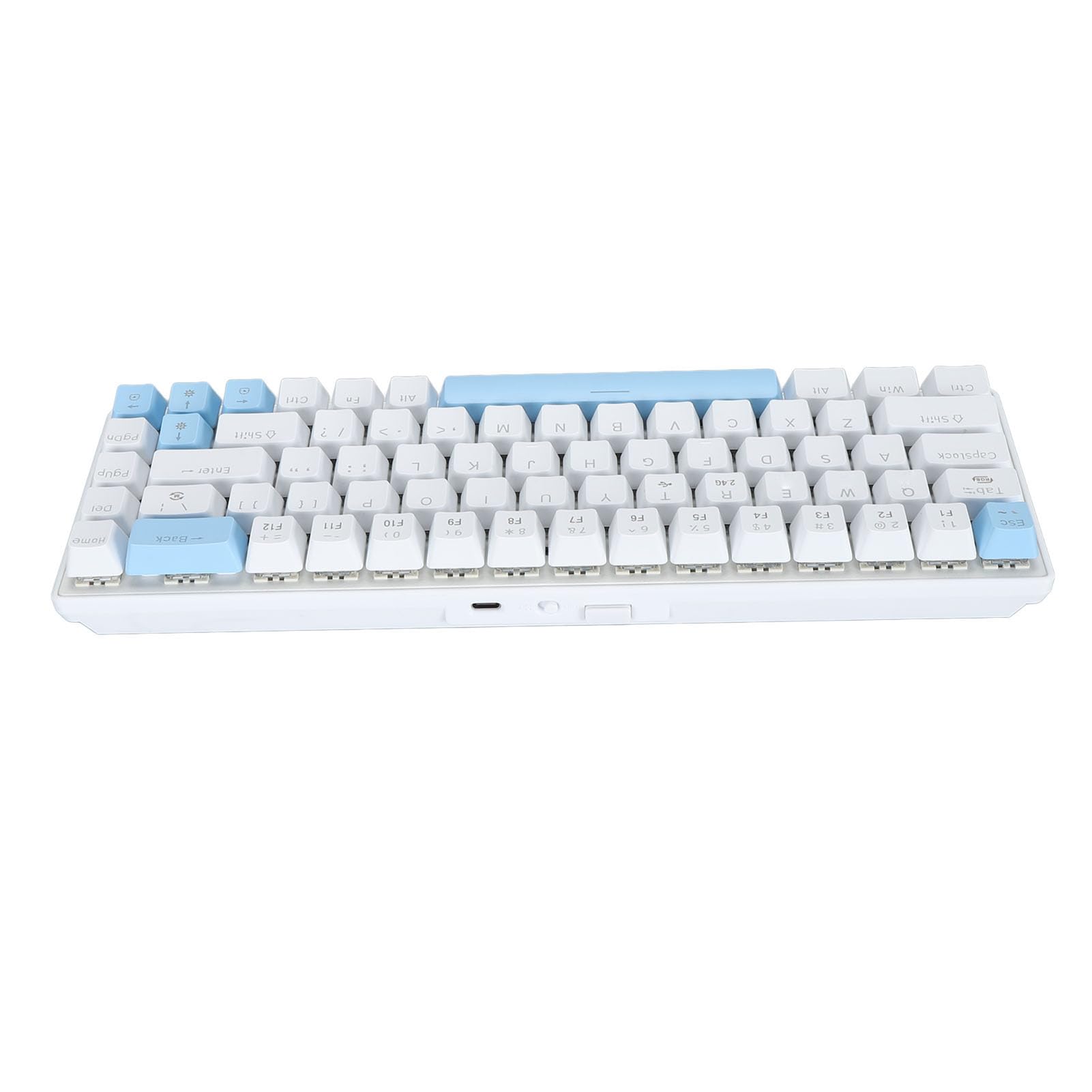 SIXRUN Tastiera Meccanica Gaming 61 Tasti, Switch Blu RGB (Blue White)