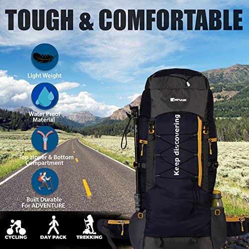 Image of Impulse rucksack bags 80 litres travel bag for men tourist bag for travel backpack for hiking trekking Bag for men camping KD007 bag with 1 Year Warranty