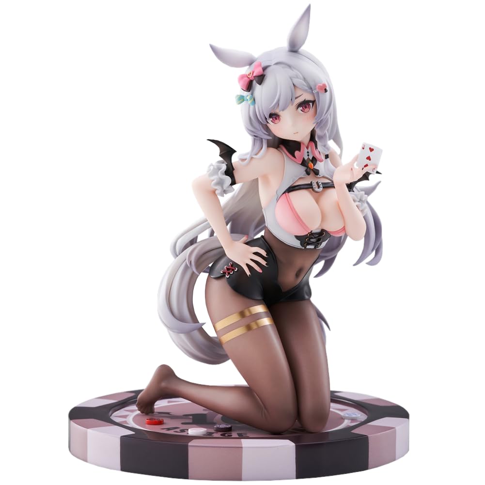 Tongyundacheng Ashigechan Figure Original Painting Anime Girl Kneeling Model Figurine PVC Statue Desktop Decoration 18cm