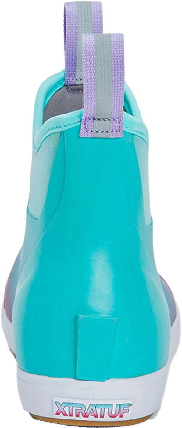 XTRATUF Women's Durable Waterproof Breathable Slip-Resistant 6 Inch Ankle Deck Boots, Blue Aurora, 6