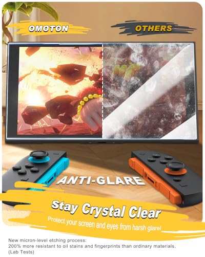 OMOTON Screen Protector for Nintendo Switch 2, Anti Glare | HD Clarity Tempered Glass, Dust-free Installation Tool, Bubble Free, Touch Sensitive, 2 Pack - image 5
