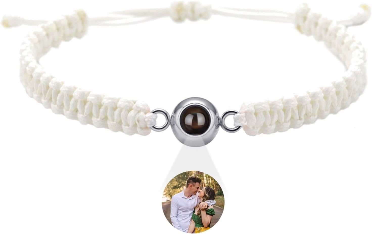 Personalized Bracelets with Picture inside Photo Projection Bracelet for Women Men Memorial Photo Bracelet Gift for Birthday Valentine's Day Christmas