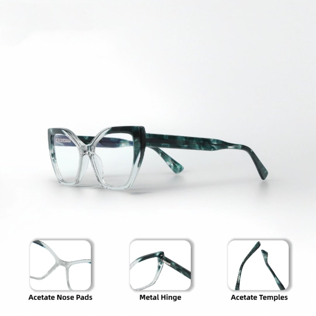 Okulary Modne Oprawki z Acetatu Damskie Retro Luksusowe