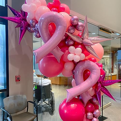 Image of Voircoloria 110pcs Hot Pink Balloons 12inch Dark Pink Latex Party Balloons for Graduation, Wedding, Birthday, Princess Theme Party, Valentine's Day, Baby Shower, Anniversary Party Decorations