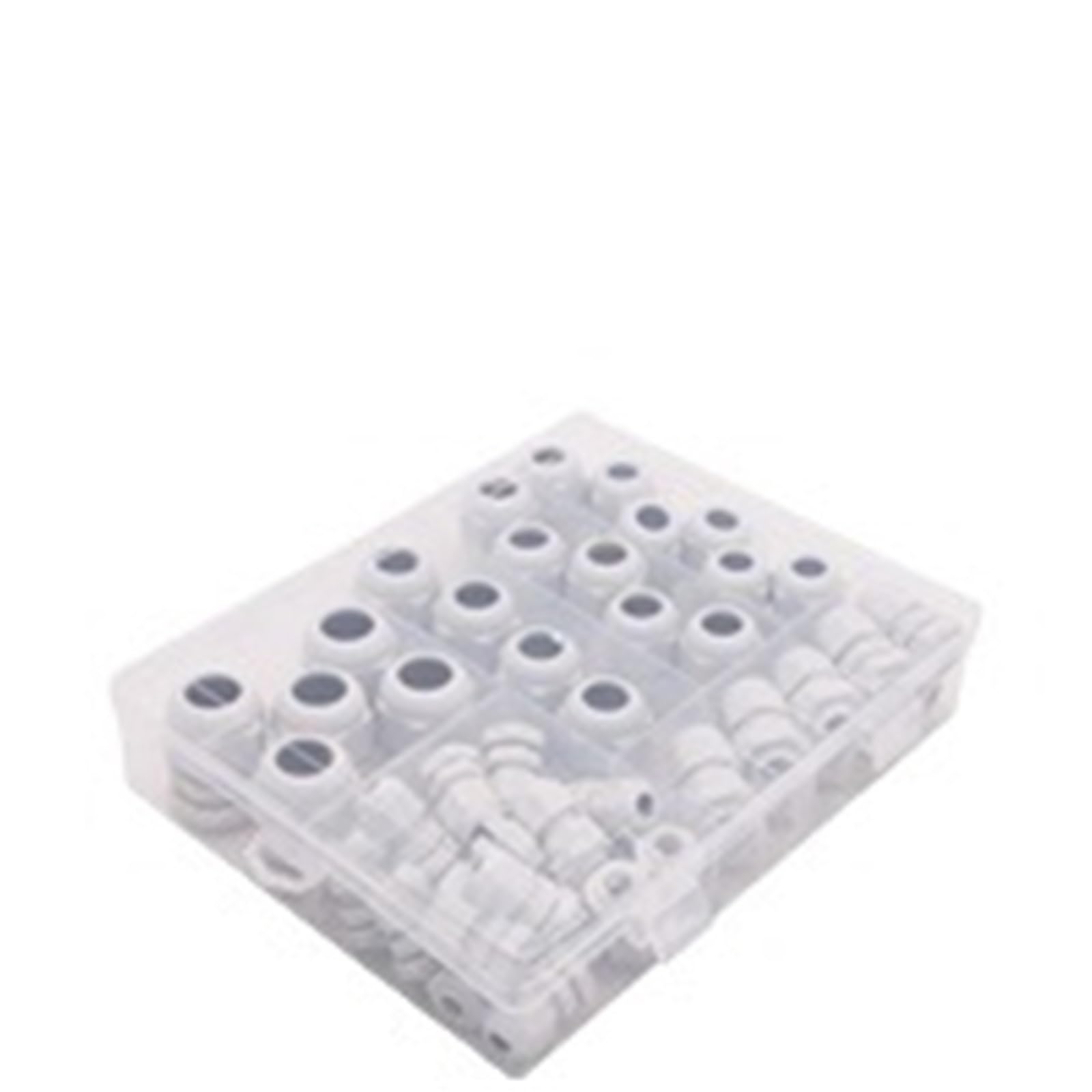 Xinglongs Plastic Metric-Wh Waterproof Cable Glands Waterproof Cable Gland Brass Ip68 Pg7 Pg9 Pg13.5 Pg21 Fixing Nylon Wire Connector(Plastic Metric-Wh)