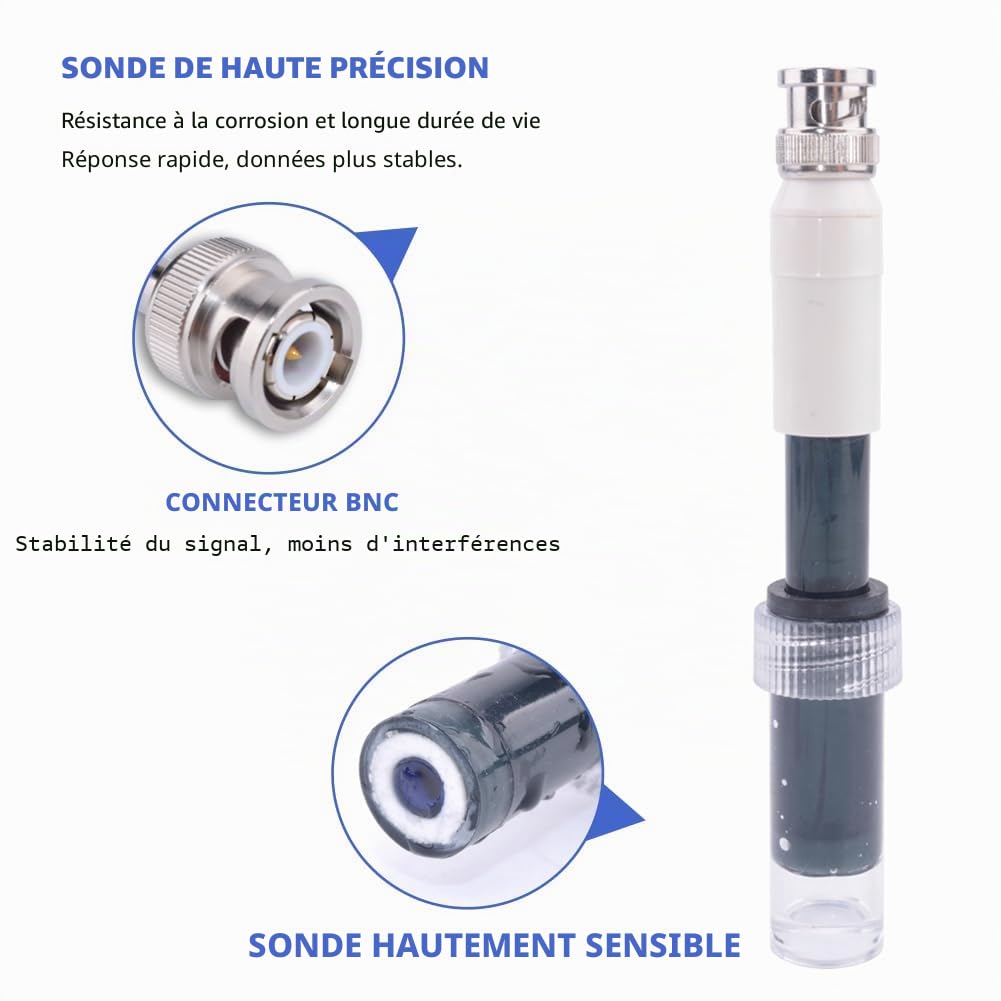 Testeur D'acidomètre de Peau, Ph-mètre Numérique LCD, Testeur de Peau Portable, Testeur d'acidité de Viande de Fruits