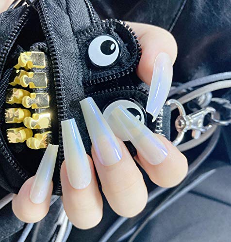 BABALAL Extra Long Coffin Press on Nails Long Ballerina False Nails 24Pcs Full Cover Acrylic Fake Nails