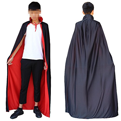 Amazon | リバーシブル ロング マント (140cm 黒 赤) 大人 仮装