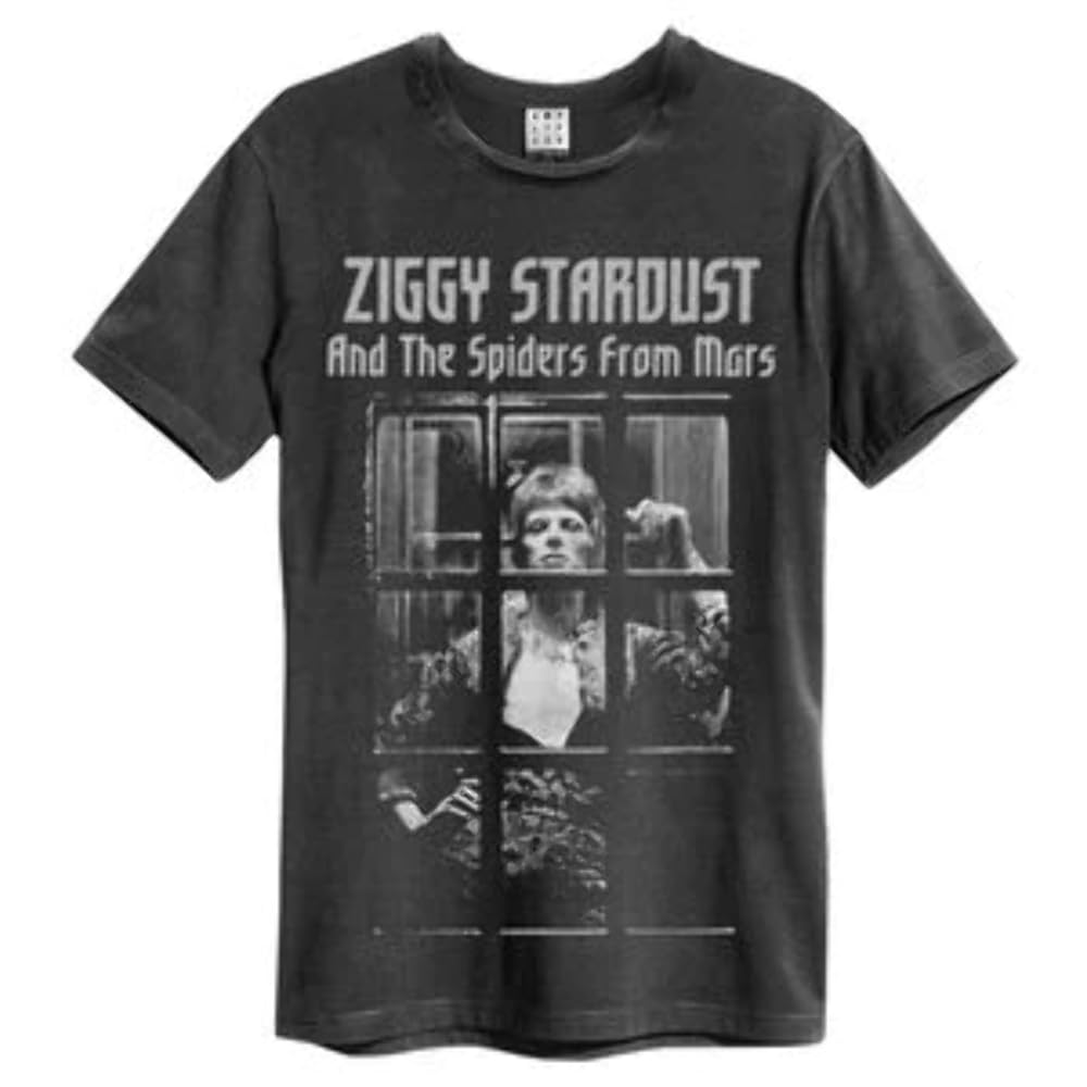 Amplified David Bowie Vintage T Shirt - Rise and Fall Charcoal Men's Extra Large