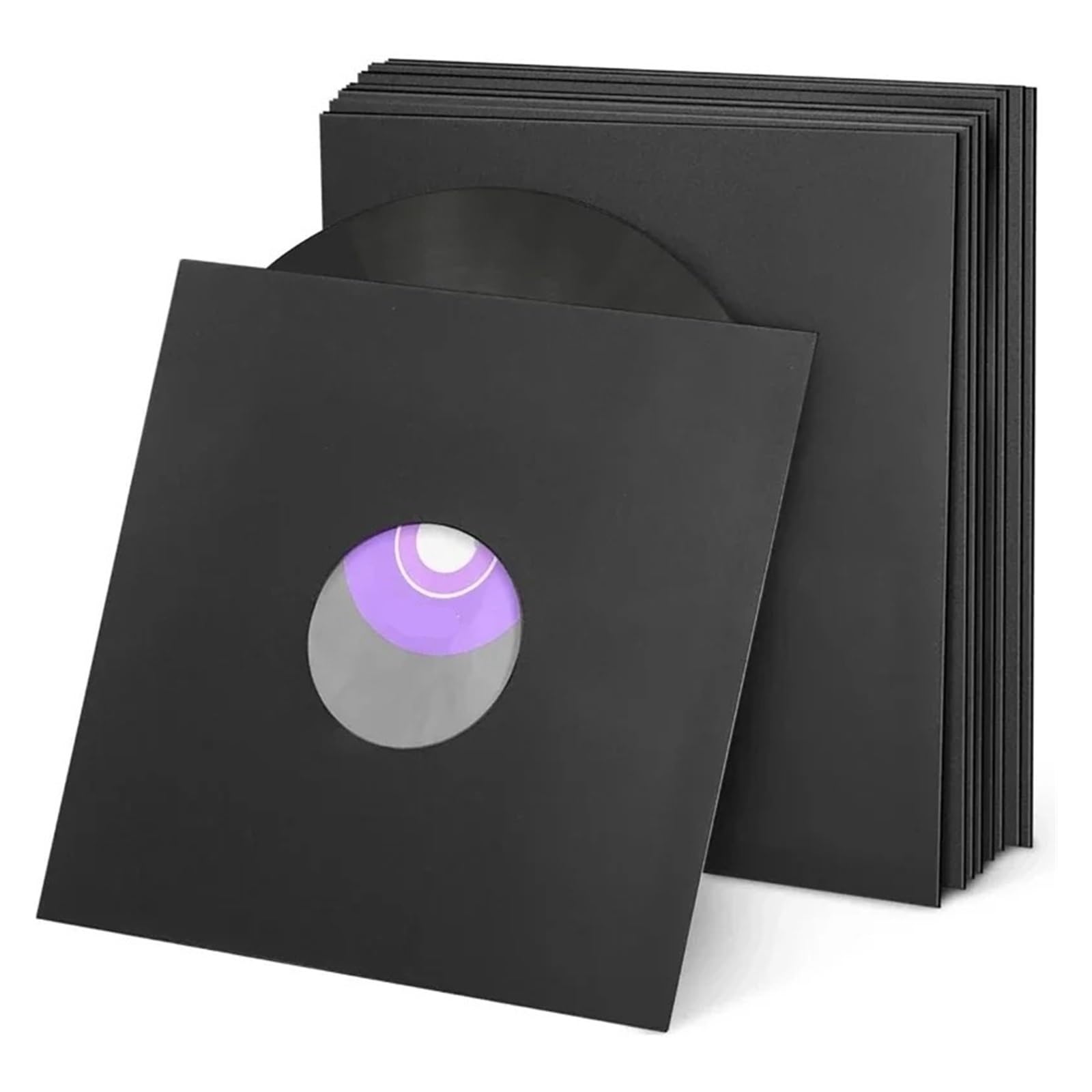 Buste interne in vinile, Buste Interne In Carta Kraft Composita, Coperture Esterne In Cartone, Confezione Da 10 Multicolori 12 Pollici(12in Black Hole)