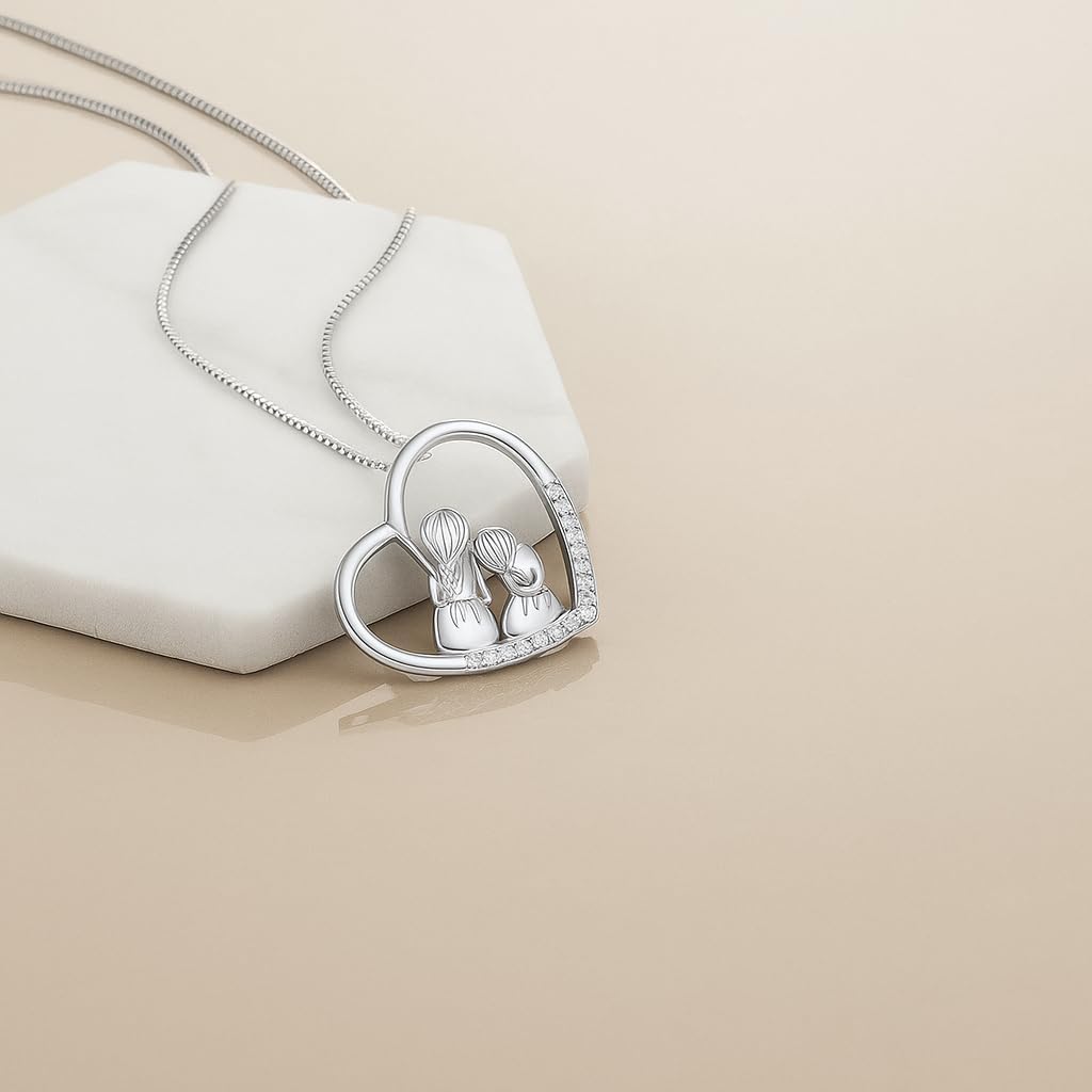 925 Sterling Silver Sister Necklace for Women Friends Daughter Christmal Birthday Gifts - Image 2