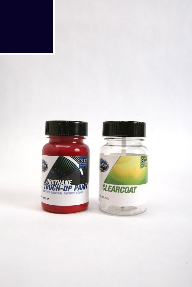 Two-Ounce Bottle for Hyundai Azera Automotive Touch-up Paint - Midnight Blue Pearl Clearcoat UEB - Color+Clearcoat Package