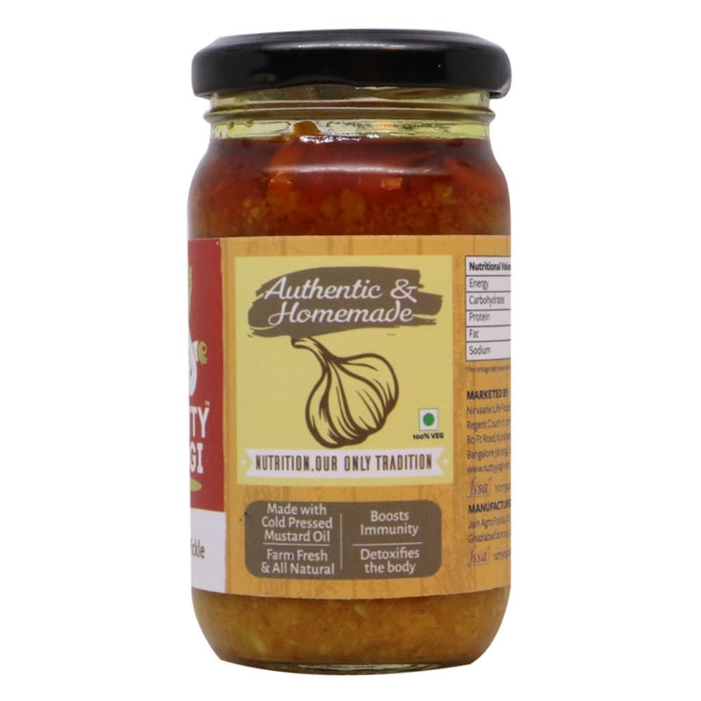Nutty Yogi Garlic Pickle 200 gm (Pack of 3) 1