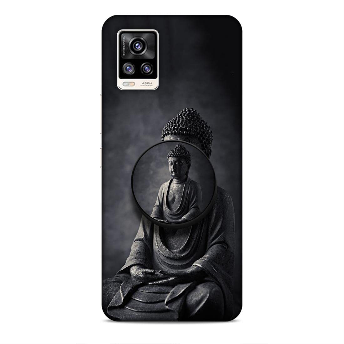Screaming Ranngers Designer Printed Hard Plastic Matt Finish Mobile Case Back Cover with Mobile Holder for Vivo V20 (Buddha) (B0BQWYMB8N) Amazon Price History, Amazon Price Tracker