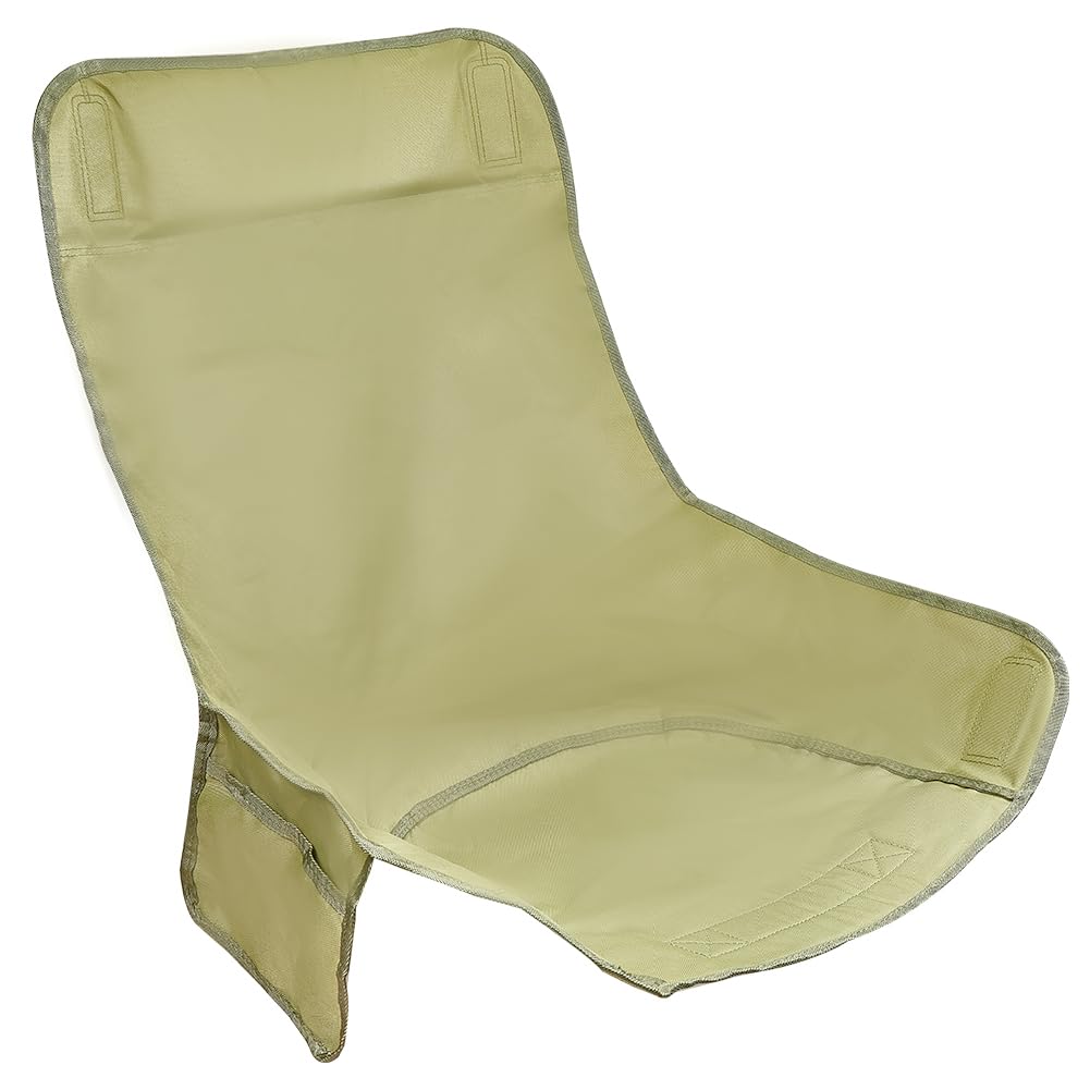 GORGECRAFT Funda de Repuesto para Silla de Camping de 150 x 80cm Tela Oxford Respaldo Alto Color Amarillo Y Verde Plegable Ligera para Exteriores para Sillas de Dibujo Y Césped