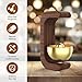 Wooden Door Chime with Brass Bells-Handcrafted Magnetic Shopkeeper's Bell for Entries.No-Tools Installation,Clear Timeless Alert Sound.Suitable for Home,Office,Shop,and Courtyard. (BWalnut)