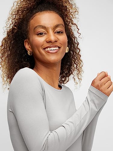 PIECES Damen PCSIRENE LS Tee 3-Pack NOOS CP, Baby Blue/3-PACK Blue-Grey-LAV, XL – Ansicht 4