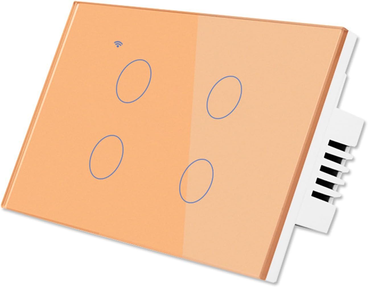 ZMIN WiFi Smart Light Switch Glass Screen Touch Panel Wireless Wall Interuptor Voice Remote Control by Tuya Voice Control 1GANG White