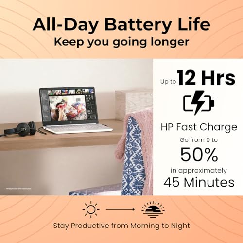 Image of HP Ultrabook Laptop with Microsoft Copilot AI & Office 365 • Intel High Performance CPU • 8GB RAM • 1.3TB Storage (320GB SSD and 1TB OneDrive) • Windows 11 w /o Mouse