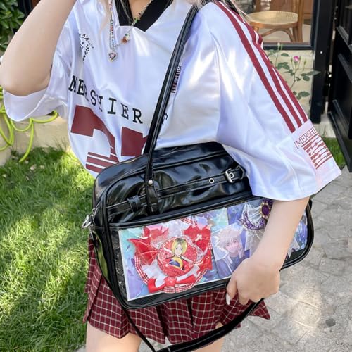 Image of TTCAYU Ita Bag Crossbody kawaii Pin Display Bag with Insert Ita Messenger Bags Japanese Handbag Shoulder JK Purse for Girl
