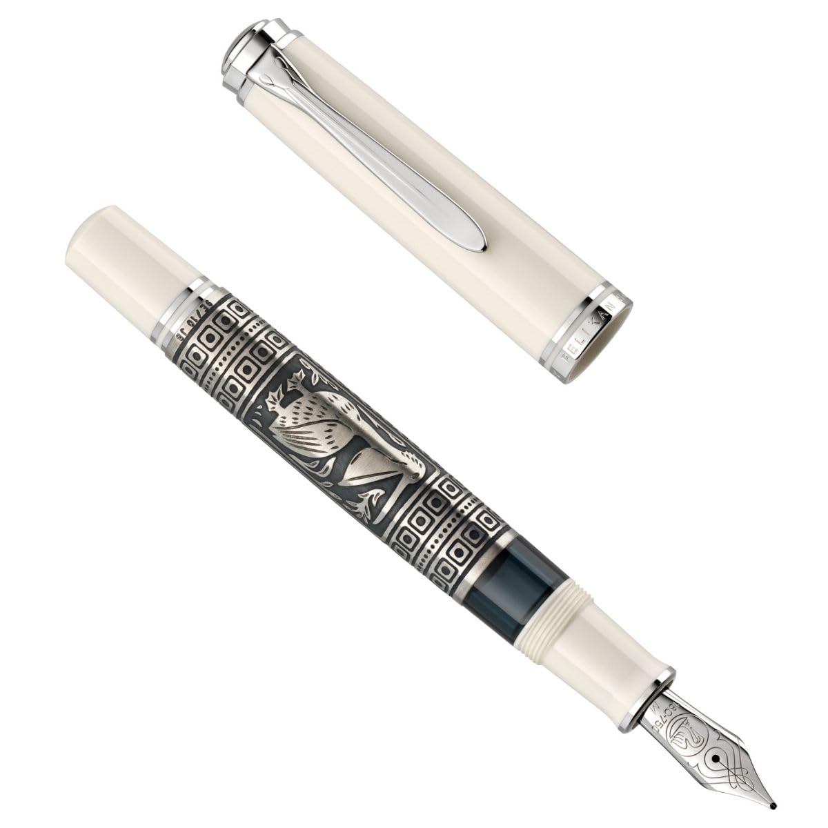 Amazon | ペリカン Pelikan 万年筆トレド M910 ホワイト M 中字 特別